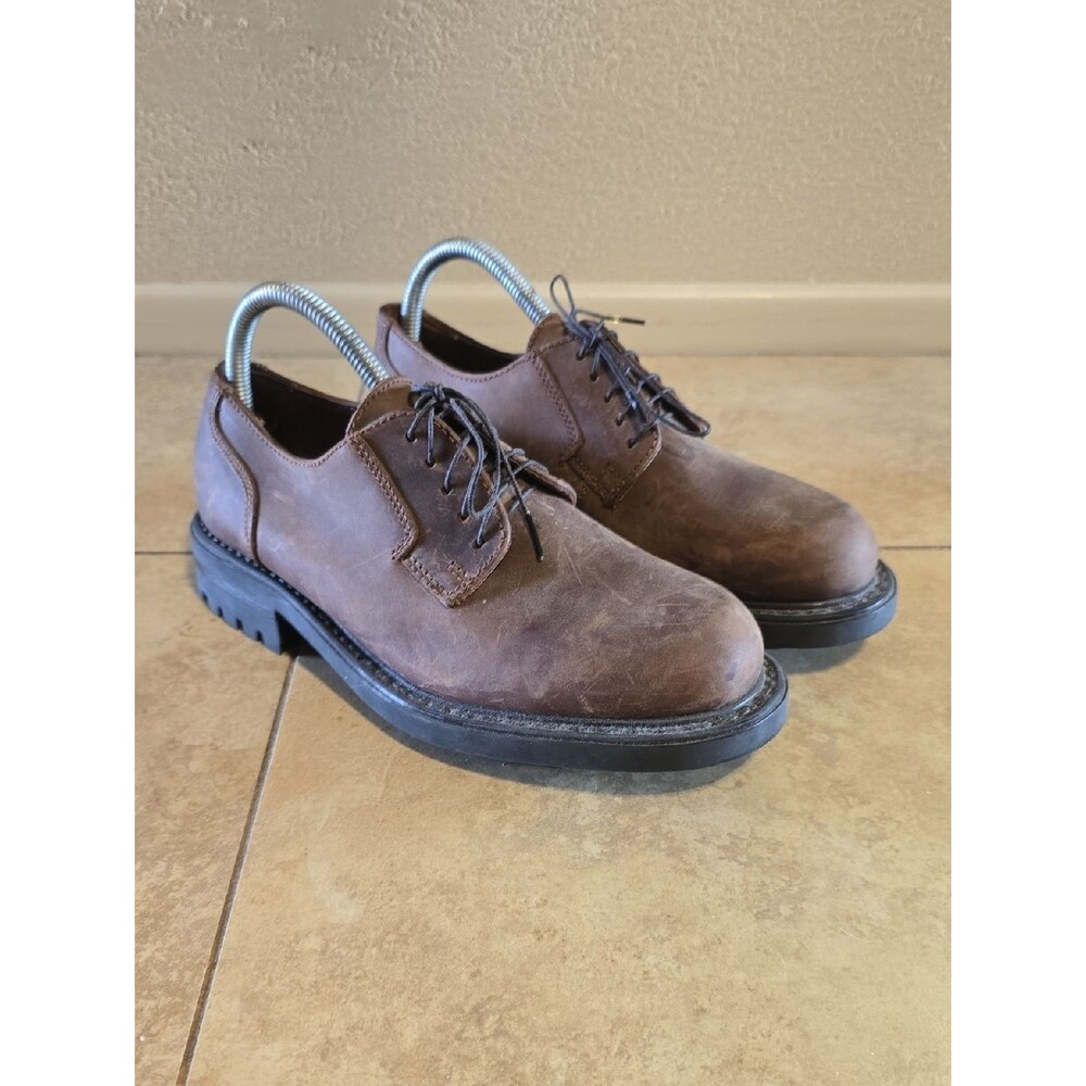 Kenneth Cole Reaction Brown Leather Derby with Black Lug Sole